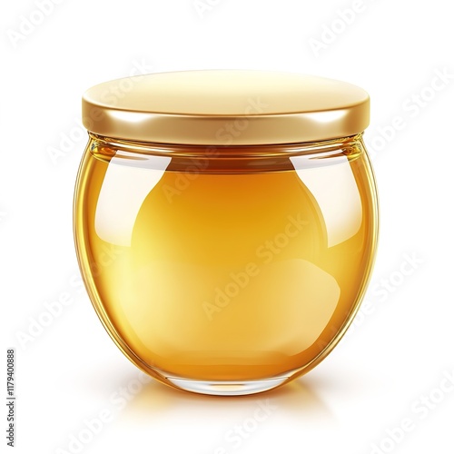 Realistic 3D Honey Drip – Isolated Vector on White Background