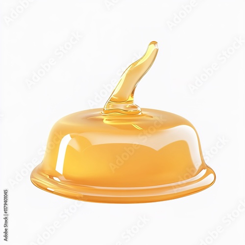 Realistic 3D Honey Drip – Isolated Vector on White Background