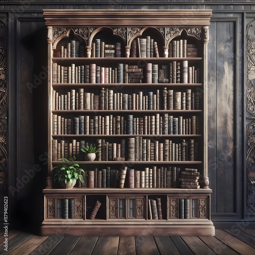 Wallpaper Mural Vintage Bookshelves Torontodigital.ca