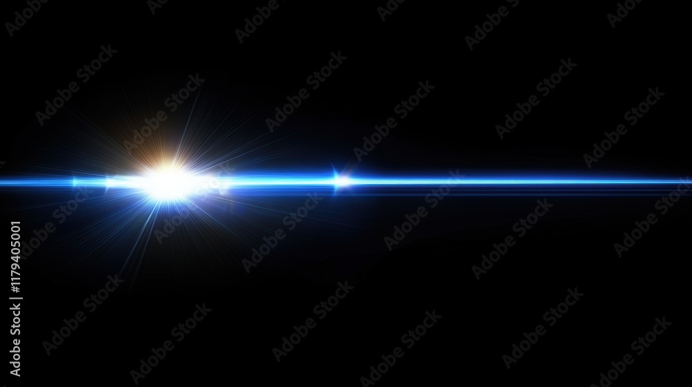 Bright Light Rays with Lens Flare and Dark Background Effect Bright Light Rays with Lens Flare and Dark Background Effect