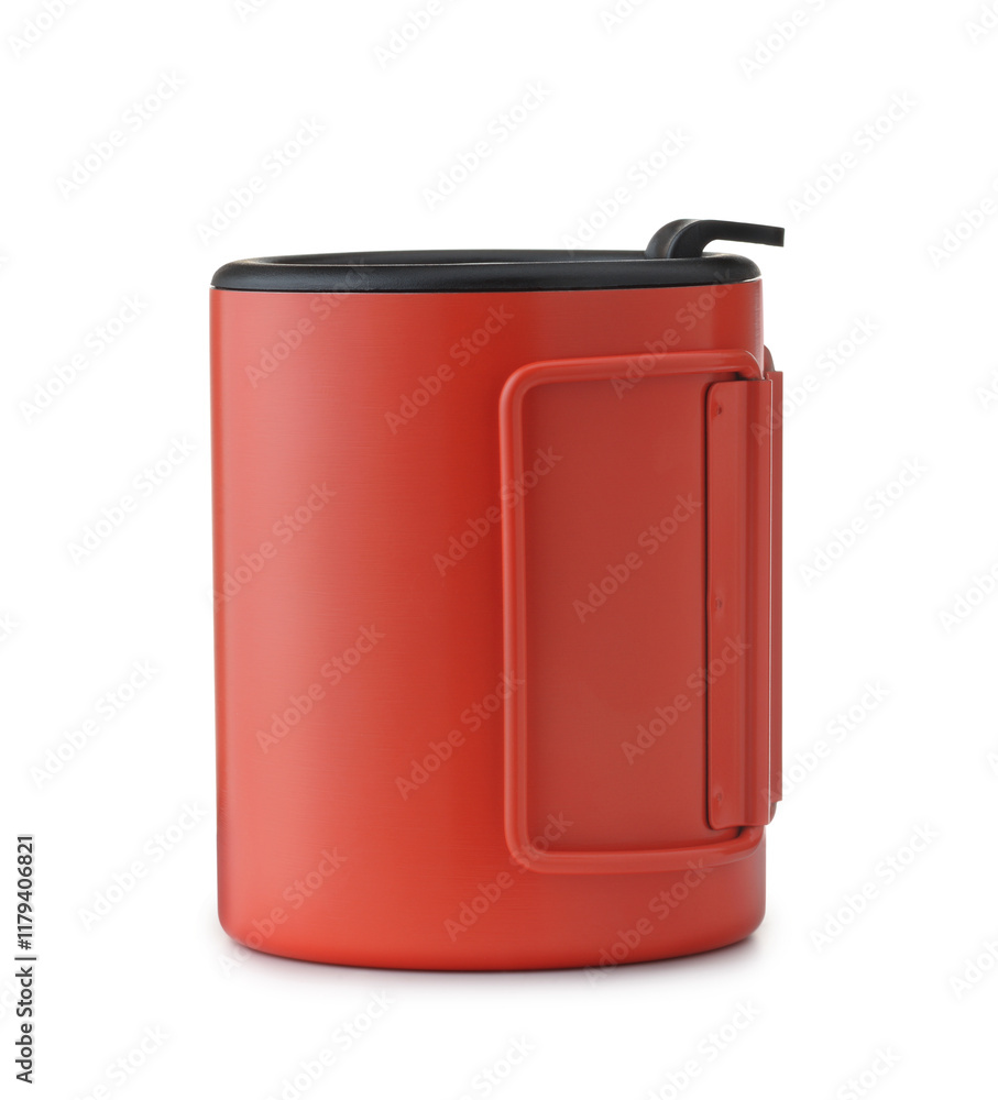 Red portable stainless steel camping mug Red portable stainless steel camping mug