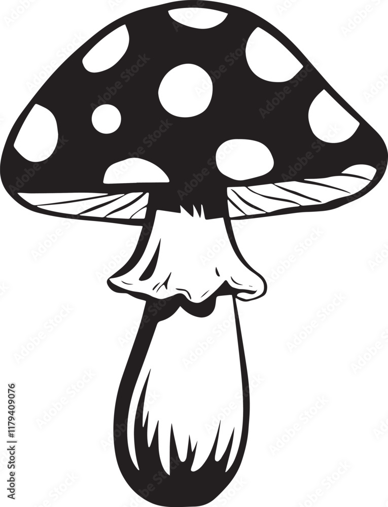 Mushroom Vector silhouette illustration. Mushroom Vector silhouette illustration.