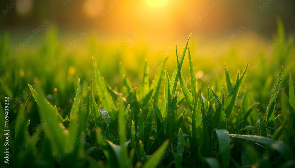 Fototapeta premium grass with dew drops