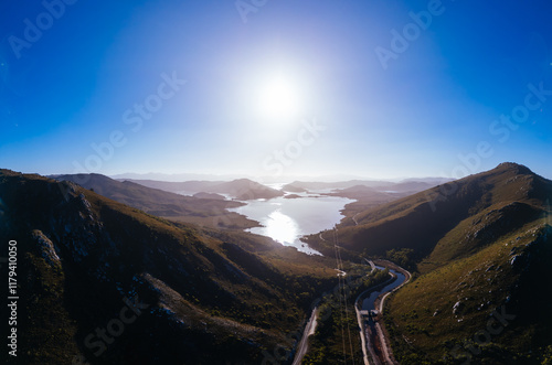 Lake Pedder Landscape in Tasmania Australia photo