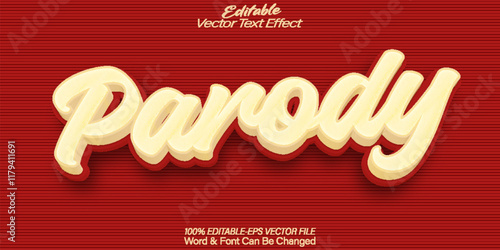 Parody Vector Text Effect Editable Alphabet Fun Entertainment Cartoon Show
