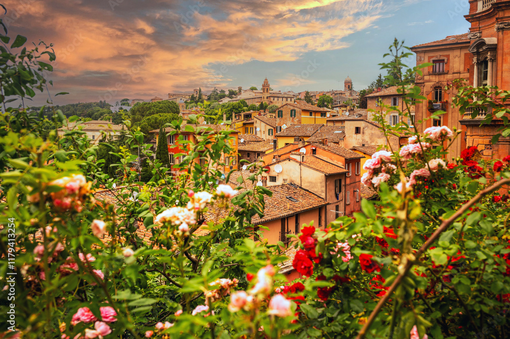 Beautiful Cityscape and Stone Architecture in Perugia, Umbria, Italy