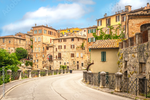 Obraz na płótnie Beautiful Cityscape and Stone Architecture in Perugia, Umbria, Italy w salonie