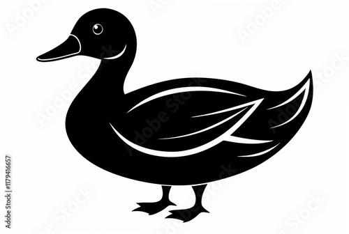 duck silhouette vector illustration