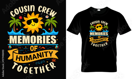 Cousin Crew Summer Vacation Beach Family Trips Matching T-Shirt.ai