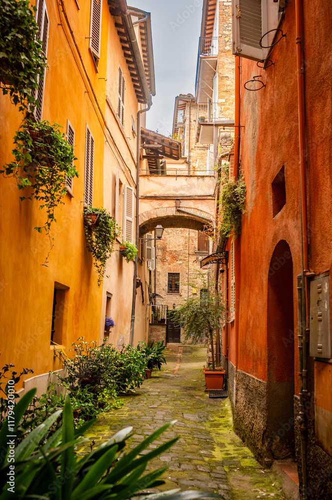Beautiful Cityscape in Perugia, Umbria - Italy