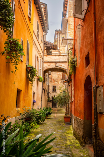 Obraz na płótnie Beautiful Cityscape in Perugia, Umbria - Italy w salonie