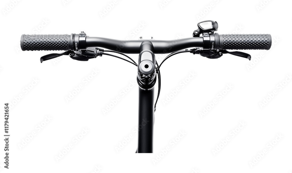 Bike Handlebar Grip for Comfortable Rides Isolated on White Background Bike Handlebar Grip for Comfortable Rides Isolated on White Background