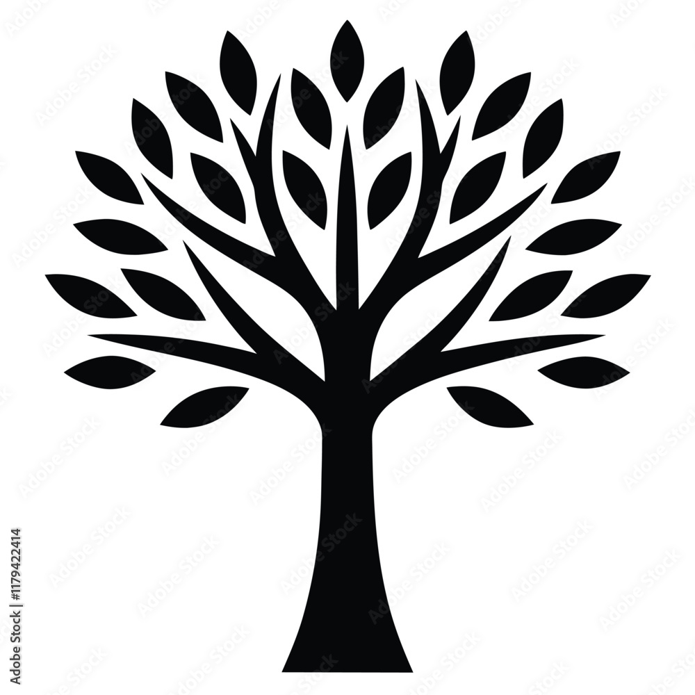 Obraz premium Generate a vector silhouette palm tree