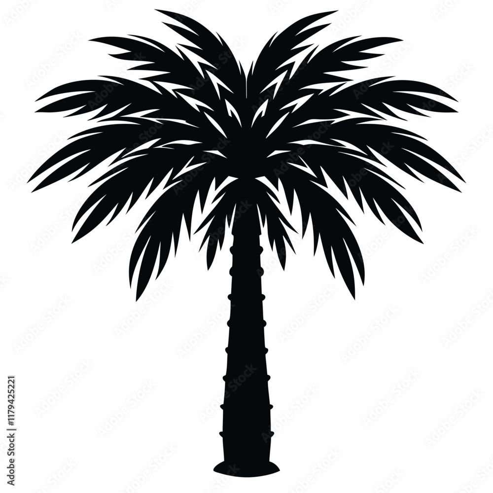 Fototapeta premium Generate a vector silhouette palm tree