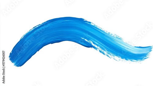 A thick line drawn with blue watercolor.





