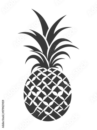 Pineapple silhouette vector illustration