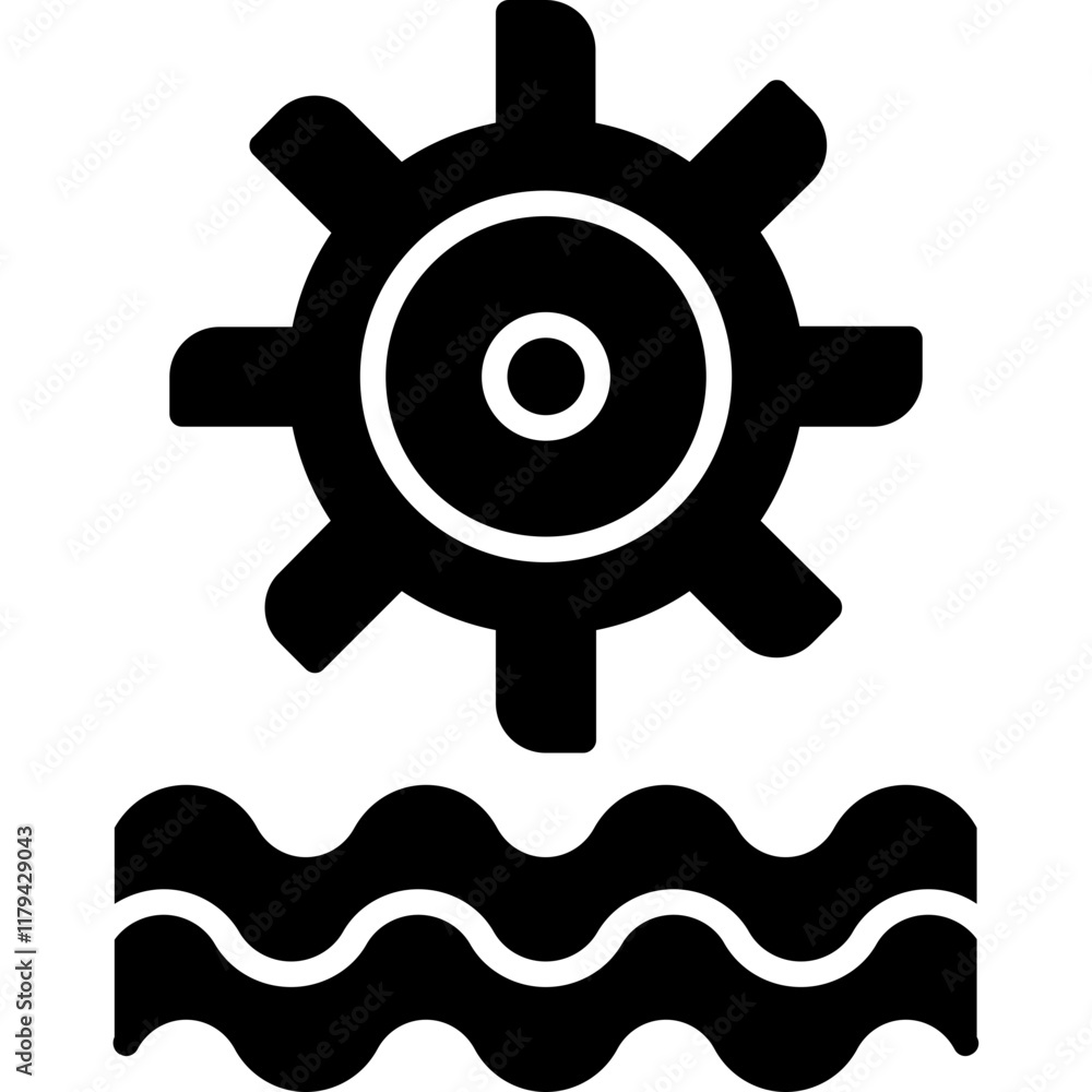 Obraz premium Hydro Power Icon