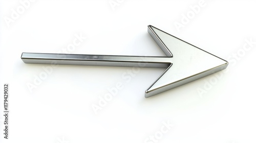 A thick white arrow pointing to the right