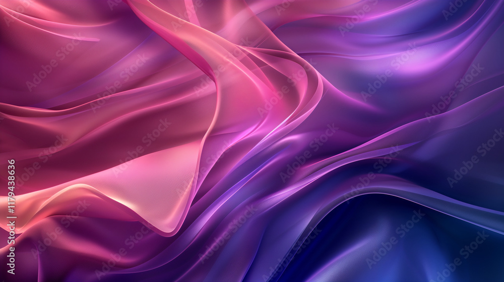 Obraz premium Abstract Fluid Shapes in Vivid Gradient Colors Illustration, Perfect for Backgrounds and Modern Design Concepts