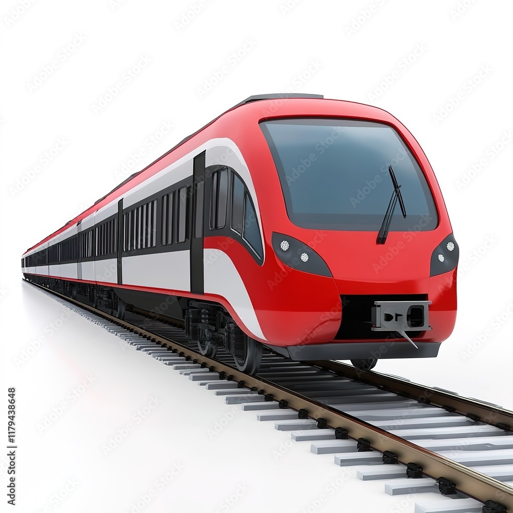 Naklejka premium train on a railway station