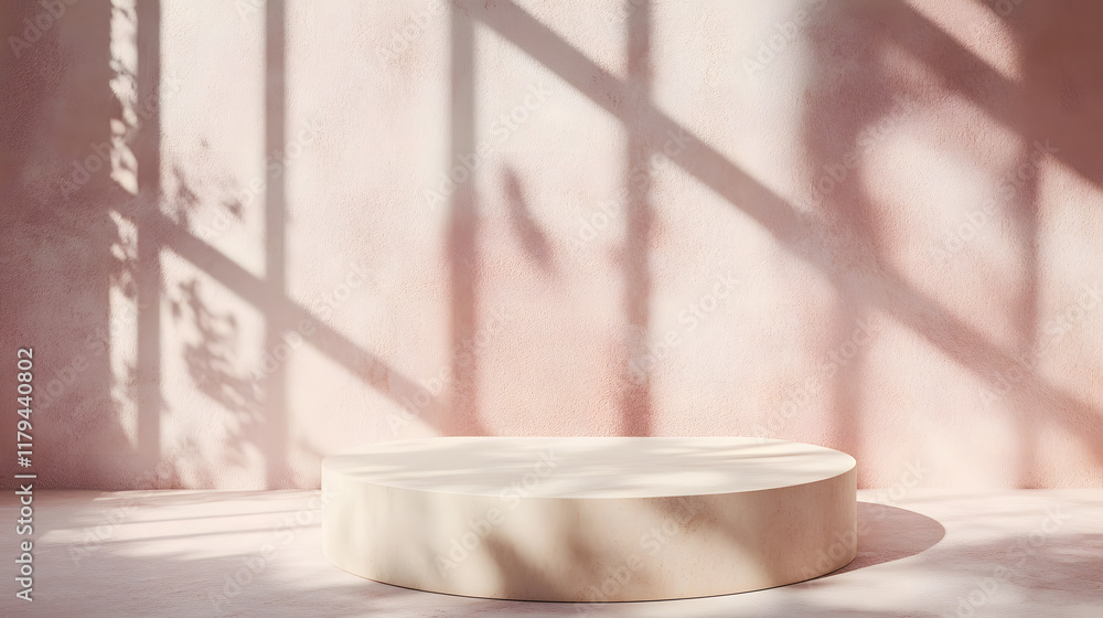 3d rendering of product display and demonstration for product, demo, backdrop, mockup, daylight, nature, beige 3d rendering of product display and demonstration for product, demo, backdrop, mockup, daylight, nature, beige