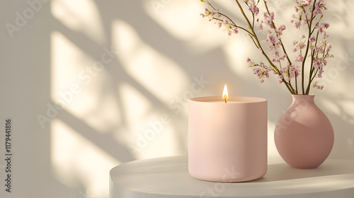 Romantic candle light with scent for living room and indoor enviornment	