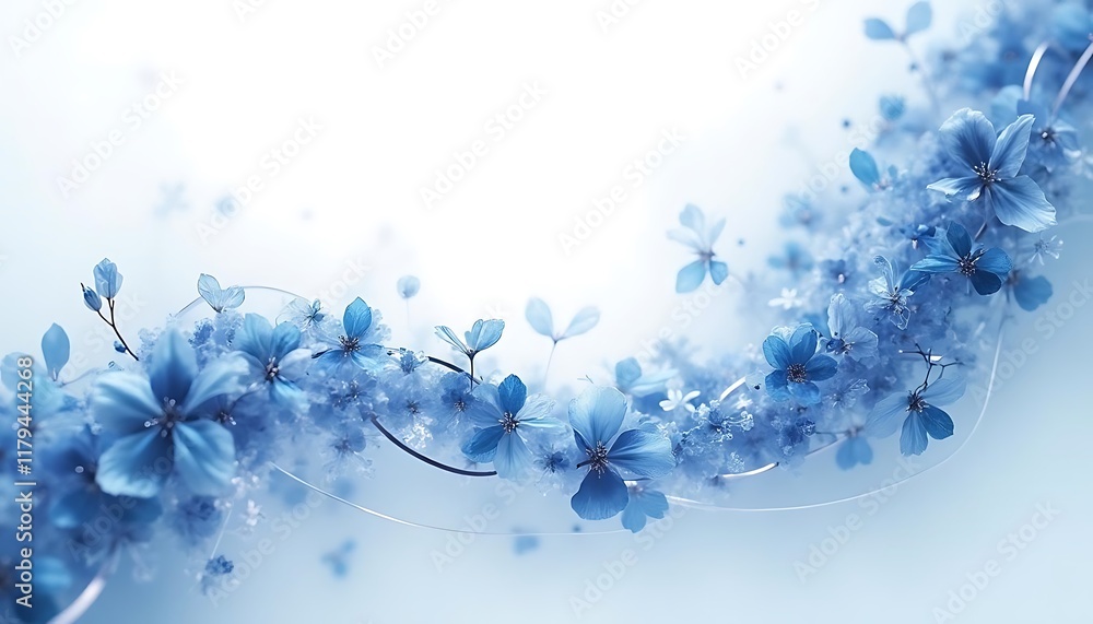 Serene Blue Flower Bloom: A Whimsical Floral Fantasy Serene Blue Flower Bloom: A Whimsical Floral Fantasy