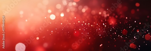 a red and yellow background with circles of light