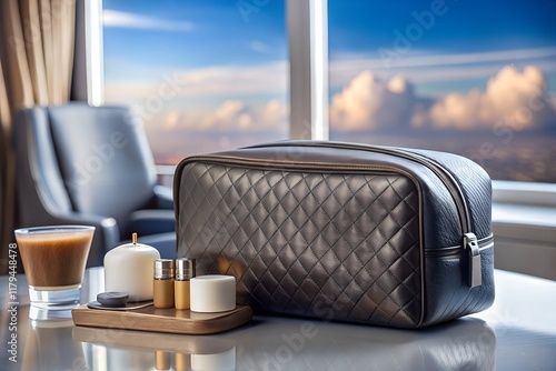 Wallpaper Mural business-class amenity kit sits elegantly on a private jet Torontodigital.ca