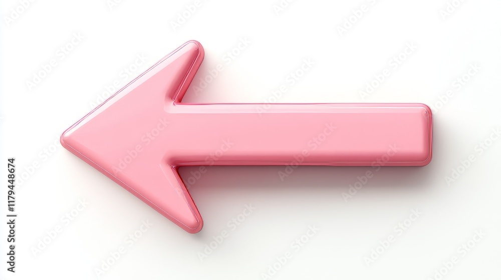 A soft pastel pink arrow icon with rounded edges, isolated on a white background A soft pastel pink arrow icon with rounded edges, isolated on a white background