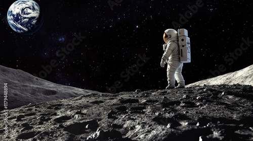 Fototapeta Naklejka Na Ścianę i Meble -  astronaut in the deep space made with generated ai