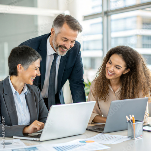 business people working together