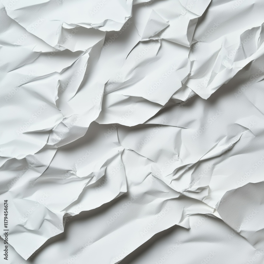 Crumpled white paper background texture for design. Crumpled white paper background texture for design.