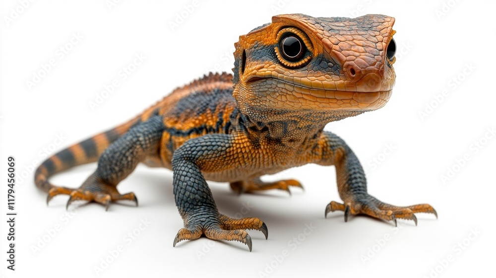 Detailed View of a Hypsilophodon on White Background. Generative AI Detailed View of a Hypsilophodon on White Background. Generative AI