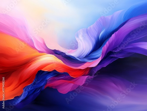 Vibrant abstract fluid art in vivid colors. photo