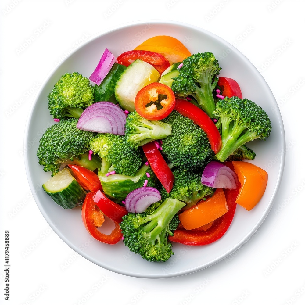 A mouthwatering plate of broccoli salad, highlighted on a see-through background. A mouthwatering plate of broccoli salad, highlighted on a see-through background.