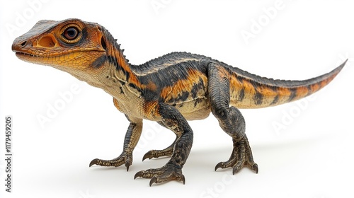 Hypsilophodon Dinosaur Isolated on White Background. Generative AI photo