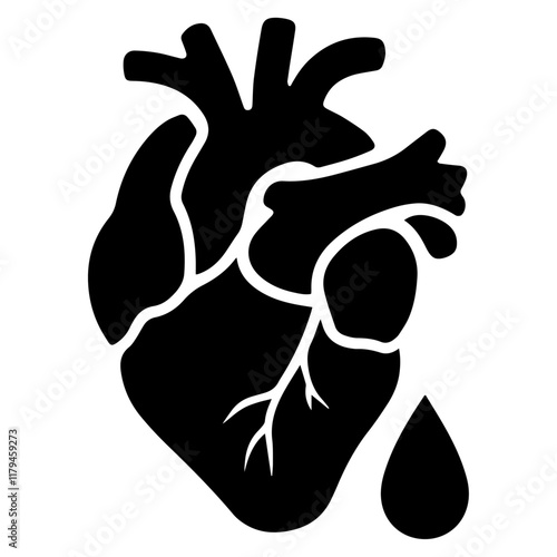 Real heart vector icon design.