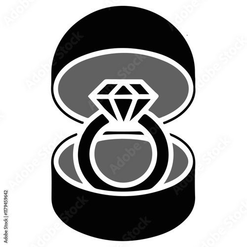 Ring In box icon illustration design with white background.