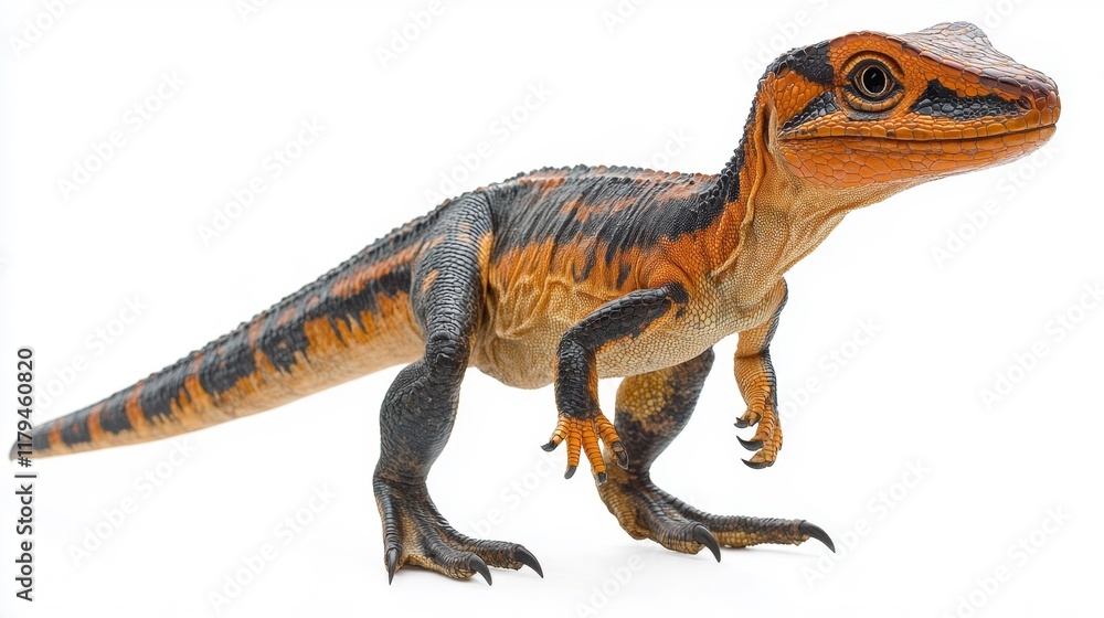 Obraz premium Coelophysis Dinosaur Isolated on White Background. Generative AI
