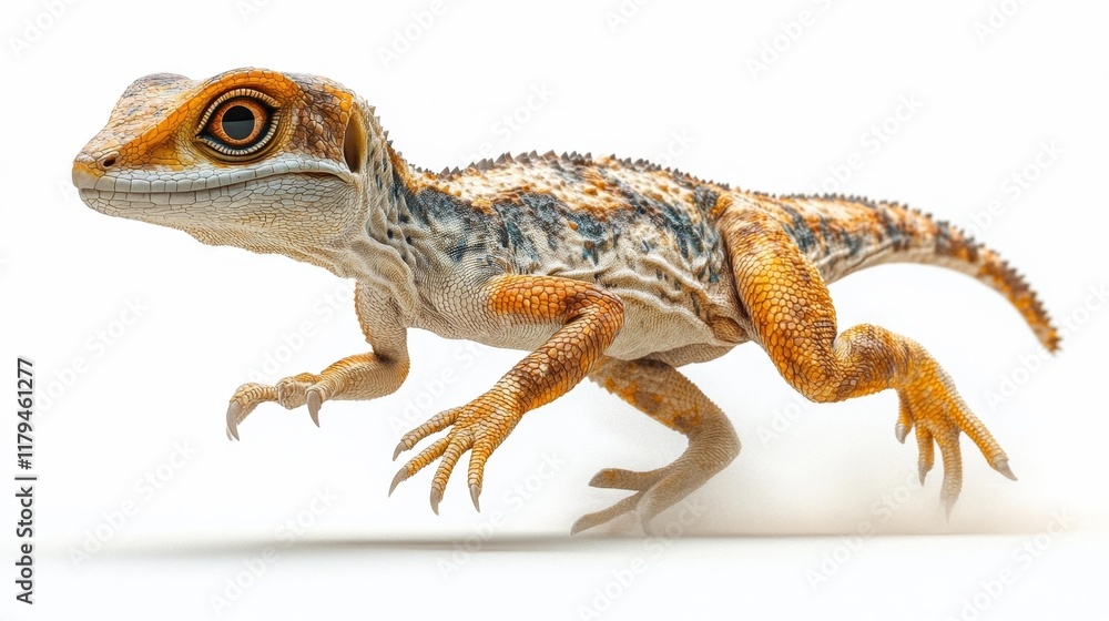 Naklejka premium Hypsilophodon on a white background. Generative AI