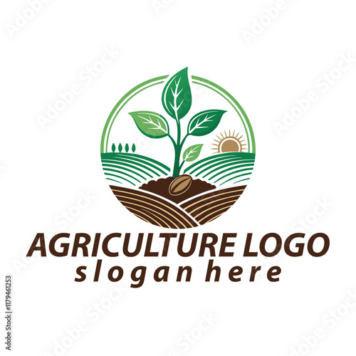 landscape lawn care irrigation eco garden tree nature unique agriculture mowing dairy fruit vegetable forming logo