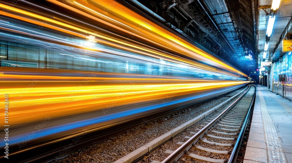 Night Train Motion Blur: Urban Speed and Light Trails Night Train Motion Blur: Urban Speed and Light Trails