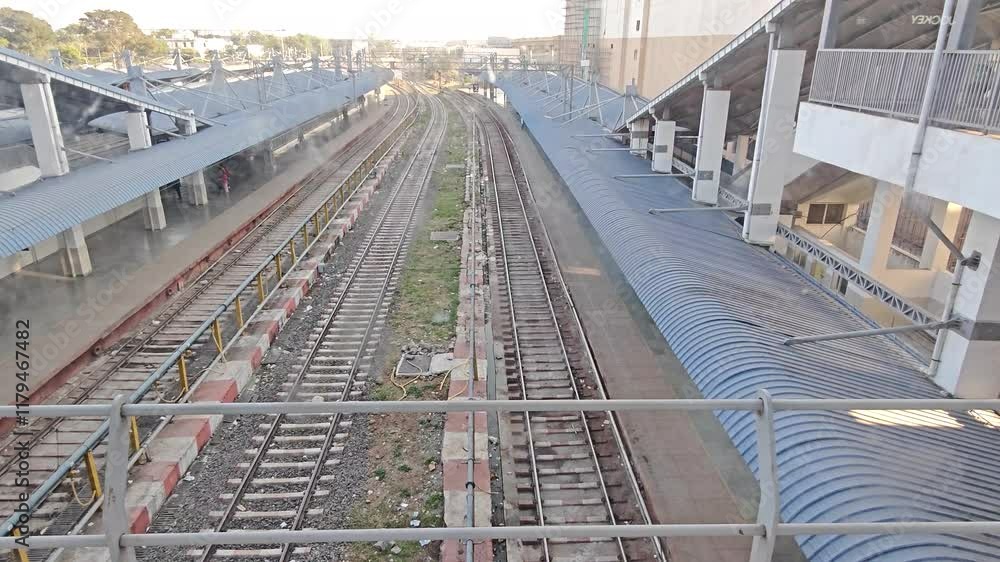Empty Train Station In Bhopal Empty Train Station In Bhopal
