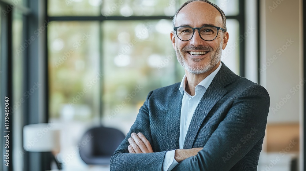 Fototapeta premium Portrait of a Successful Mature Businessman