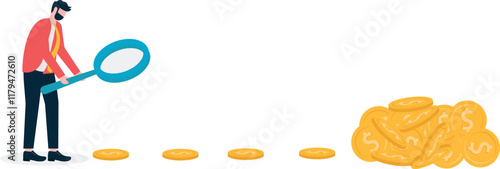 Social media illustration, business concept, web design

