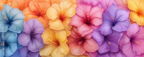 Wallpaper Mural Discover the beauty of spring with this vibrant floral display, A floral haven of colorful spring blossoms, with each flower responding to the dance of the breeze, where an array of colorful blooms Torontodigital.ca