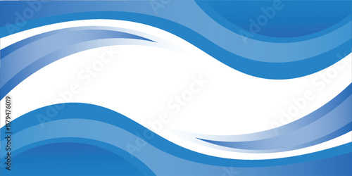 Abstract white, blue and black background with curved lines and subtle light effects. vector