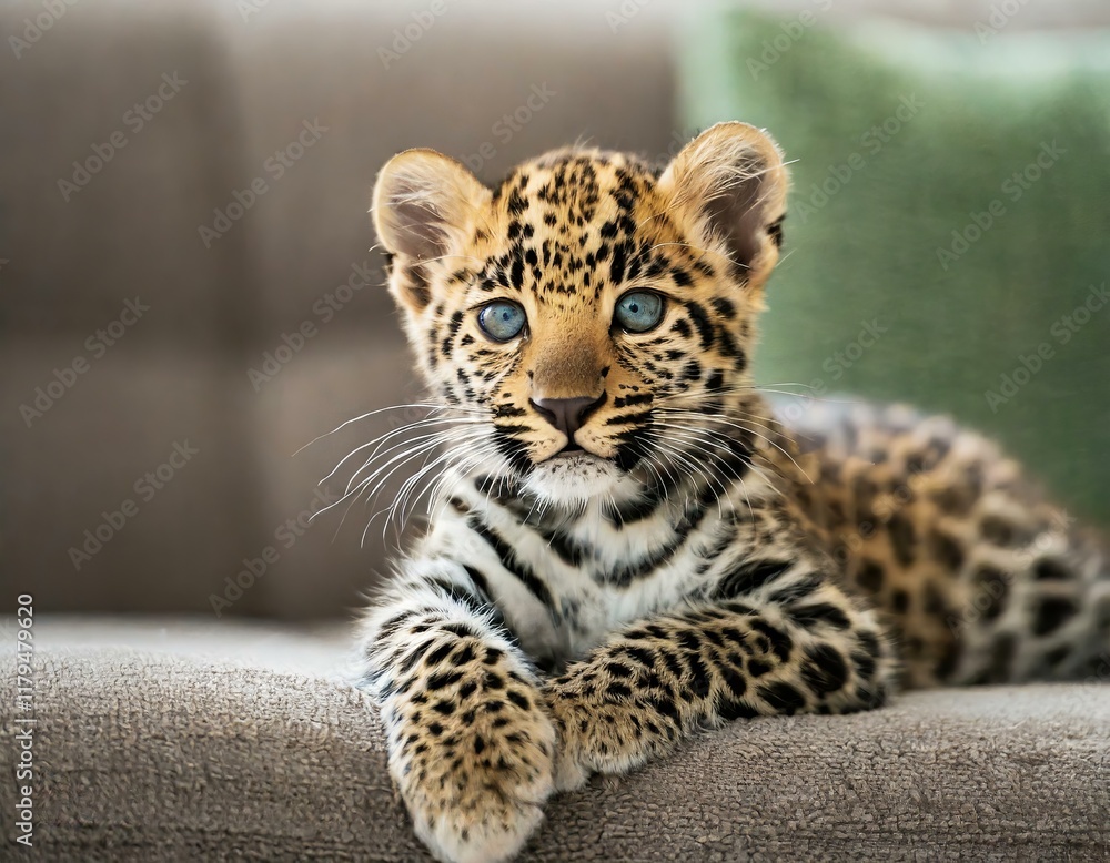 Obraz premium baby leopards Generative AI