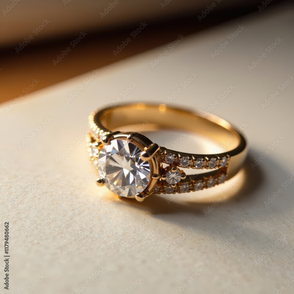 Elegant gold ring, diamond accents, matching bracelet , fine jewelry, dazzling Elegant gold ring, diamond accents, matching bracelet , fine jewelry, dazzling